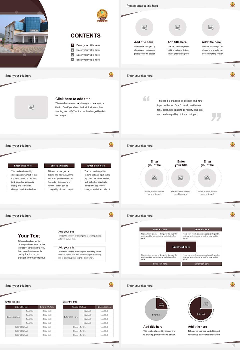 National Law University and Judicial Academy Course/Courseware Creation PPT Template16:9 ratio PPT effect preview image2