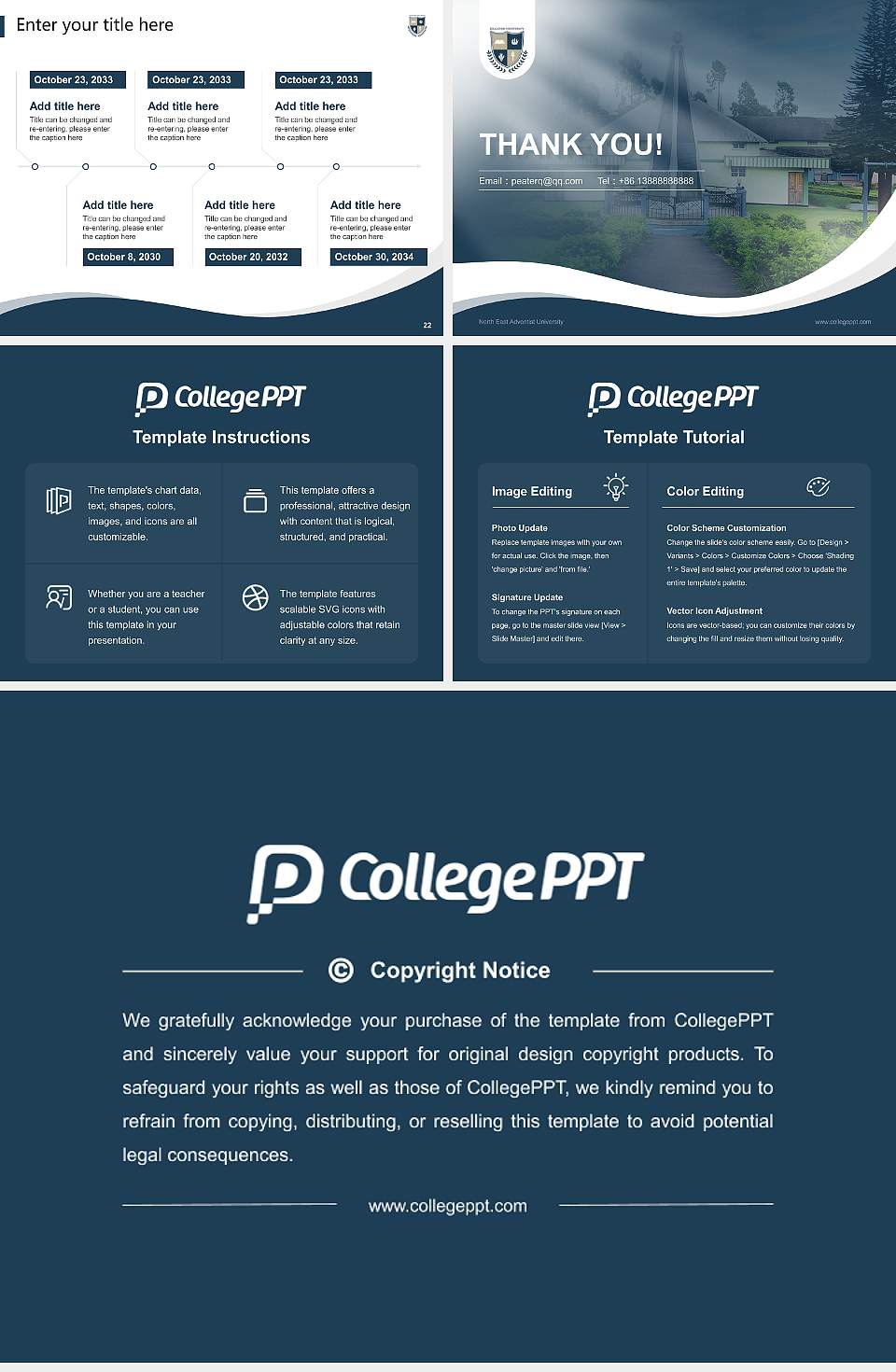 North East Adventist University Lecture Sharing and Networking Event PPT Template4:3 ratio PPT effect preview image4