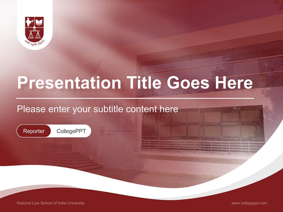 National Law School of India University Lecture Sharing and Networking Event PPT Template4:3 ratio PPT effect preview image4