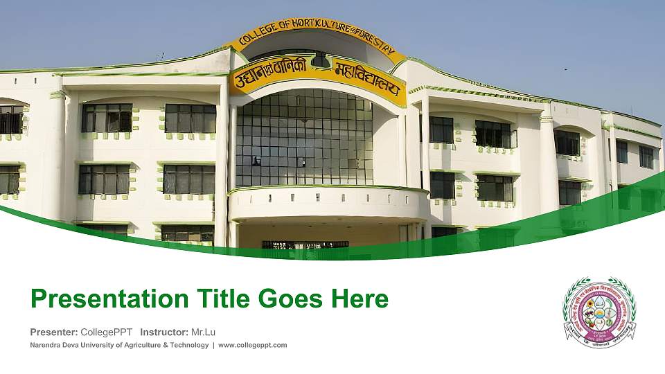 Narendra Deva University of Agriculture & Technology Course/Courseware Creation PPT Template16:9 ratio PPT effect preview image