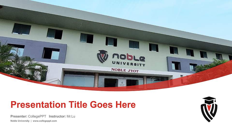 Noble University Course/Courseware Creation PPT Template16:9 ratio PPT effect preview image1