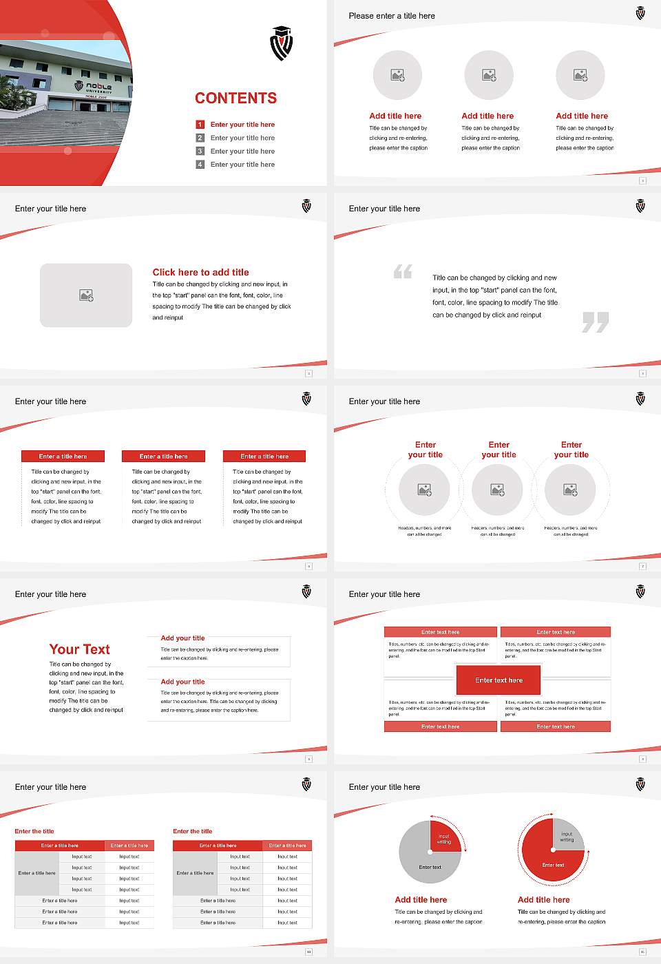 Noble University Course/Courseware Creation PPT Template16:9 ratio PPT effect preview image2