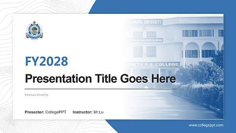 Palamuru University Academic Presentation/Research Findings Report PPT Template