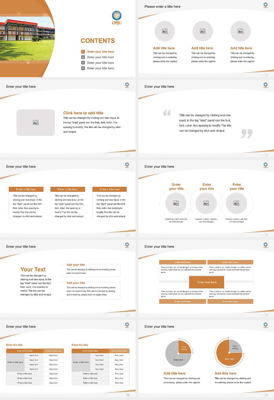 O.P. Jindal University Course/Courseware Creation PPT Template16:9 ratio PPT effect preview image2