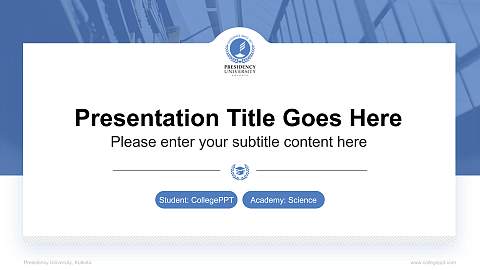 Presidency University, Kolkata National Scholarship Defense PPT Template