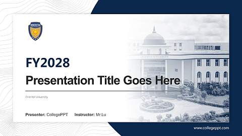 Oriental University Academic Presentation/Research Findings Report PPT Template