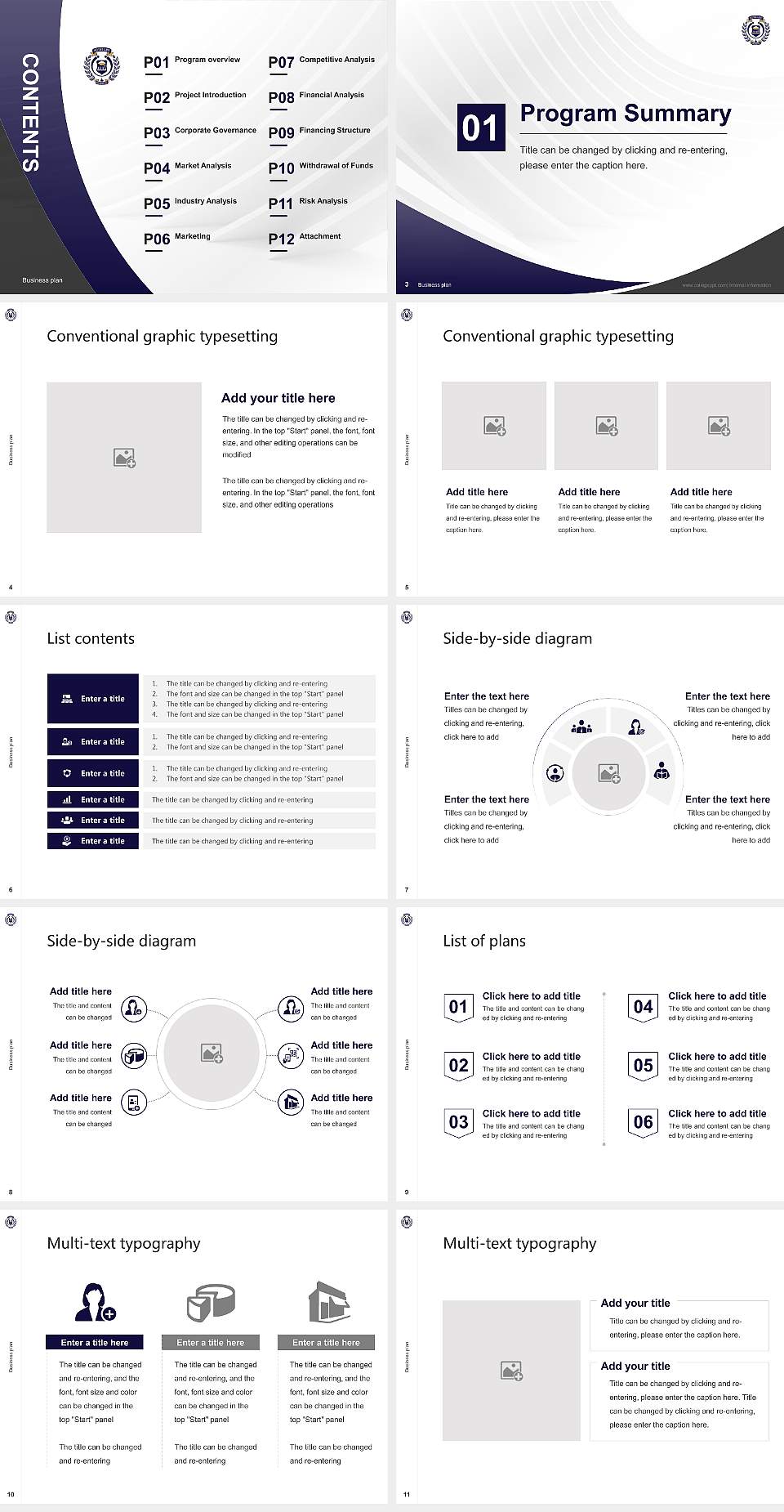 People ‘s University Competition/Entrepreneurship Contest PPT Template4:3 ratio PPT effect preview image2
