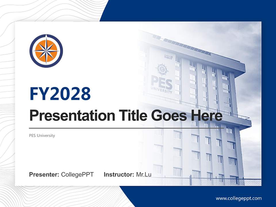 PES University Academic Presentation/Research Findings Report PPT Template4:3 ratio PPT effect preview image5