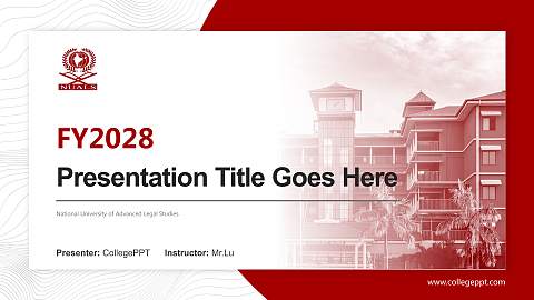 National University of Advanced Legal Studies Academic Presentation/Research Findings Report PPT Template