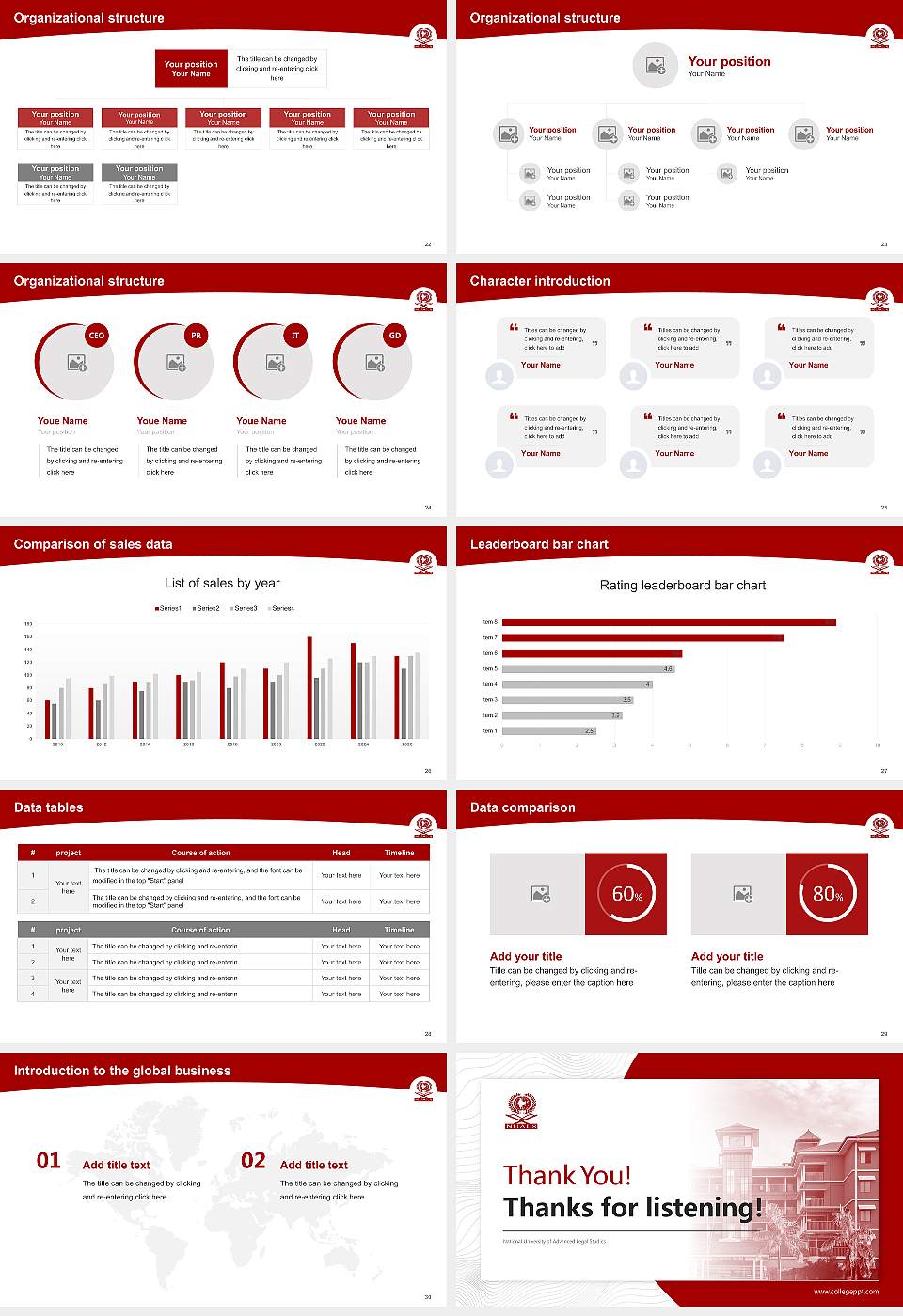 National University of Advanced Legal Studies Academic Presentation/Research Findings Report PPT Template16:9 ratio PPT effect preview image4