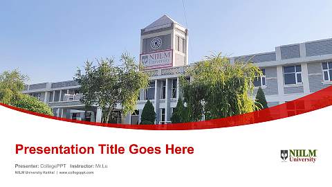 NIILM University Kaithal Course/Courseware Creation PPT Template