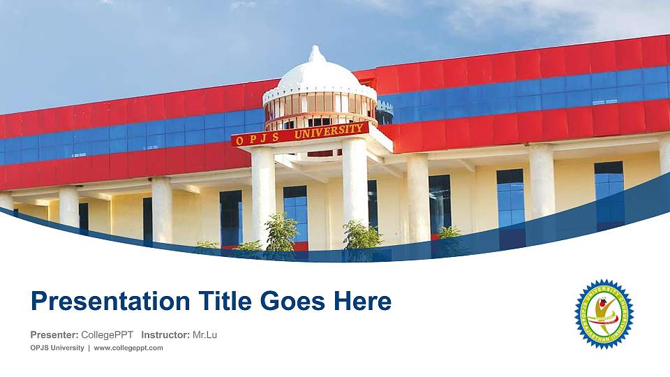 OPJS University Course/Courseware Creation PPT Template16:9 ratio PPT effect preview image