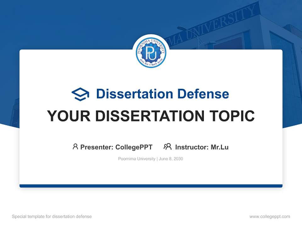 Poornima University Graduation Thesis Defense PPT Template4:3 ratio PPT effect preview image7