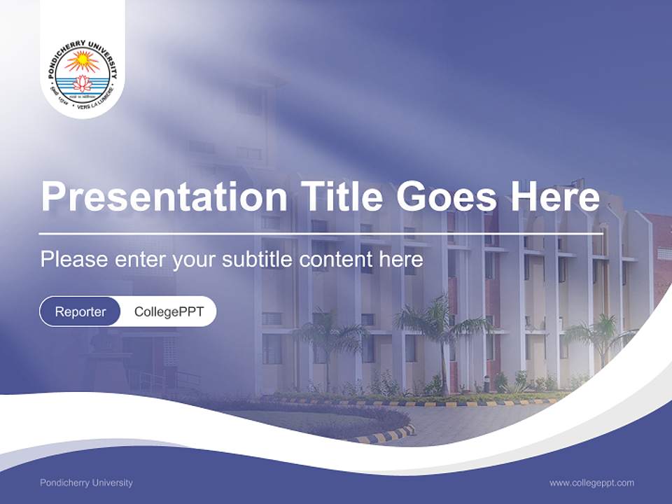 Pondicherry University Lecture Sharing and Networking Event PPT Template4:3 ratio PPT effect preview image4