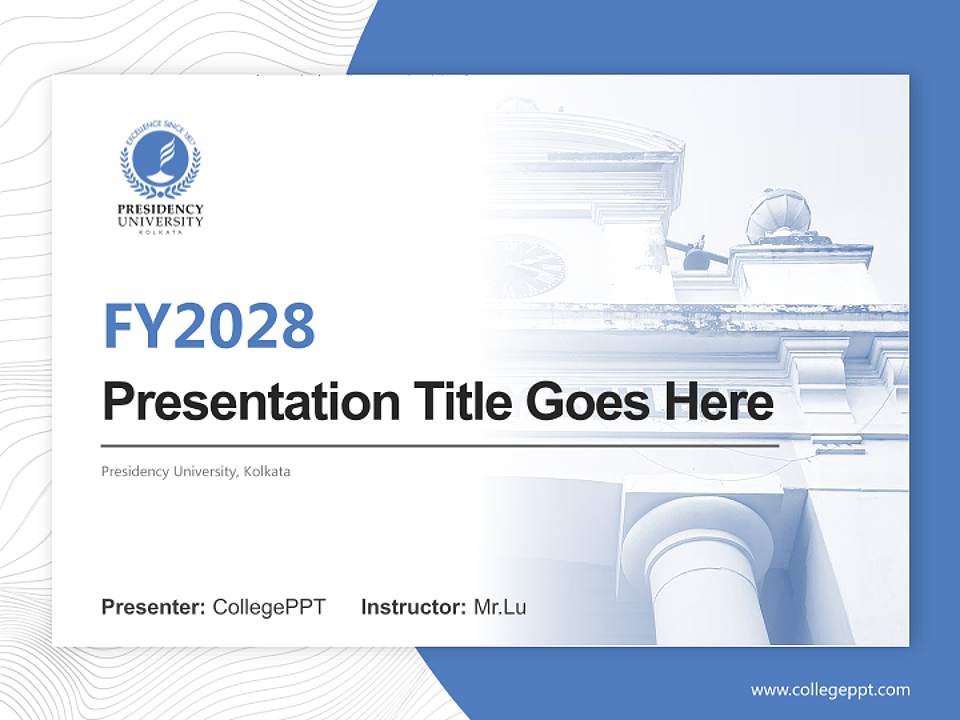 Presidency University, Kolkata Academic Presentation/Research Findings Report PPT Template4:3 ratio PPT effect preview image5