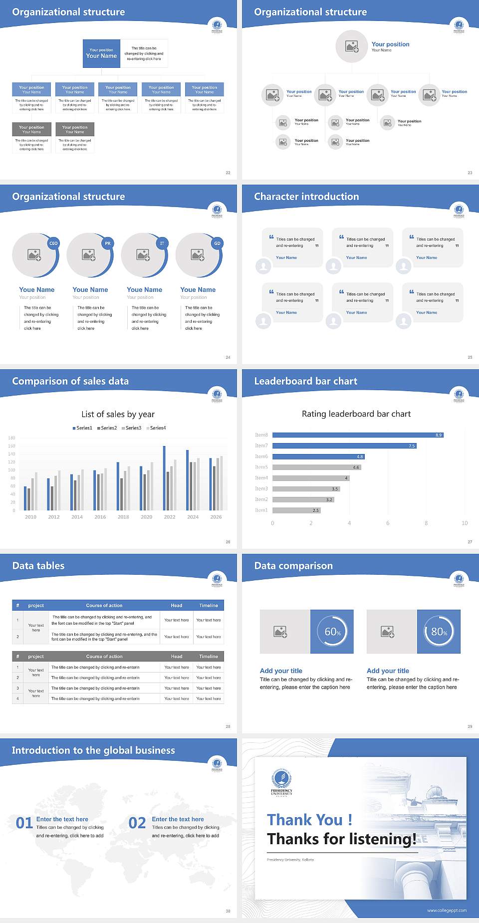 Presidency University, Kolkata Academic Presentation/Research Findings Report PPT Template4:3 ratio PPT effect preview image4