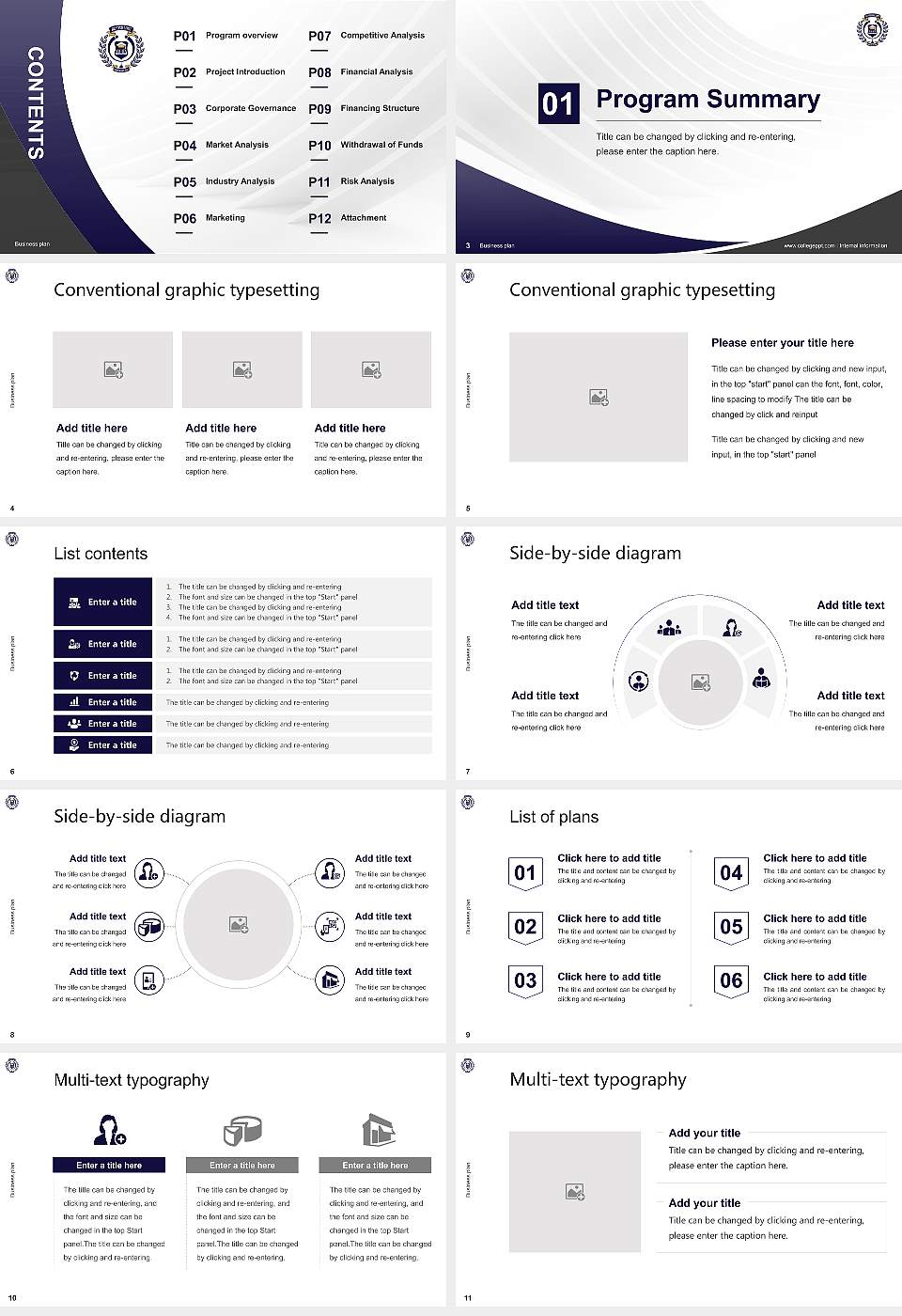 People ‘s University Competition/Entrepreneurship Contest PPT Template16:9 ratio PPT effect preview image2