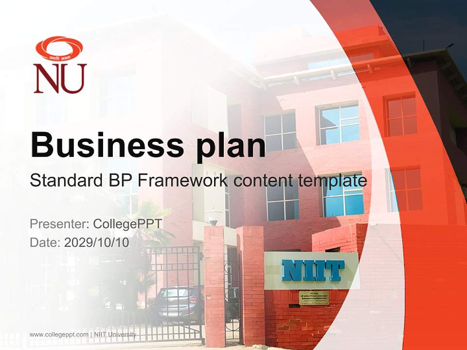 NIIT University Competition/Entrepreneurship Contest PPT Template4:3 ratio PPT effect preview image9