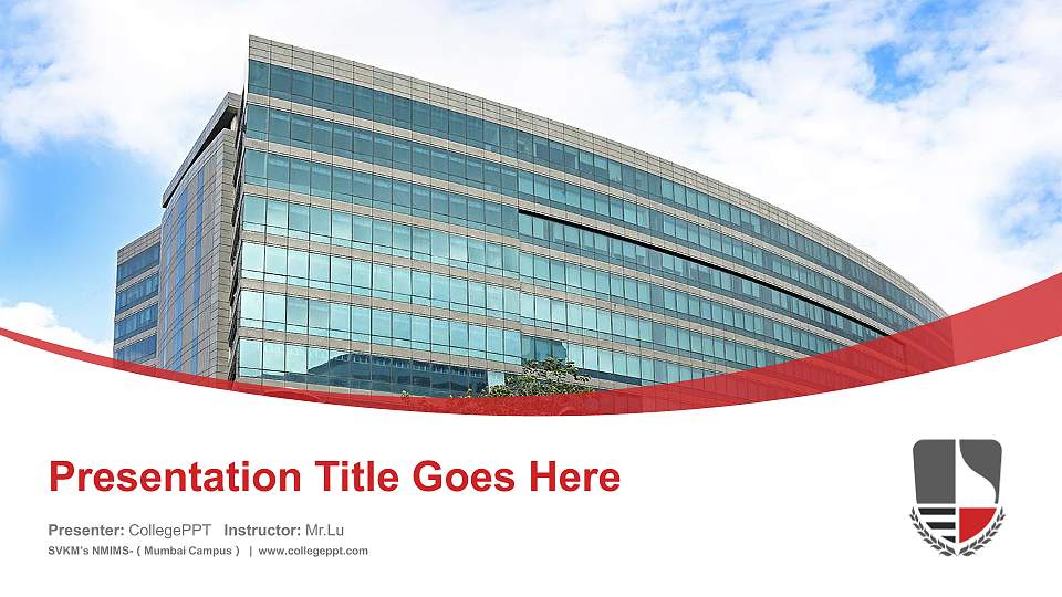 SVKM’s NMIMS-（Mumbai Campus） Course/Courseware Creation PPT Template16:9 ratio PPT effect preview image