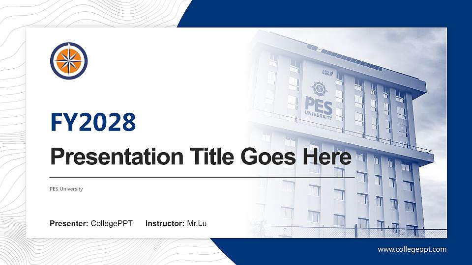 PES University Academic Presentation/Research Findings Report PPT Template16:9 ratio PPT effect preview image1