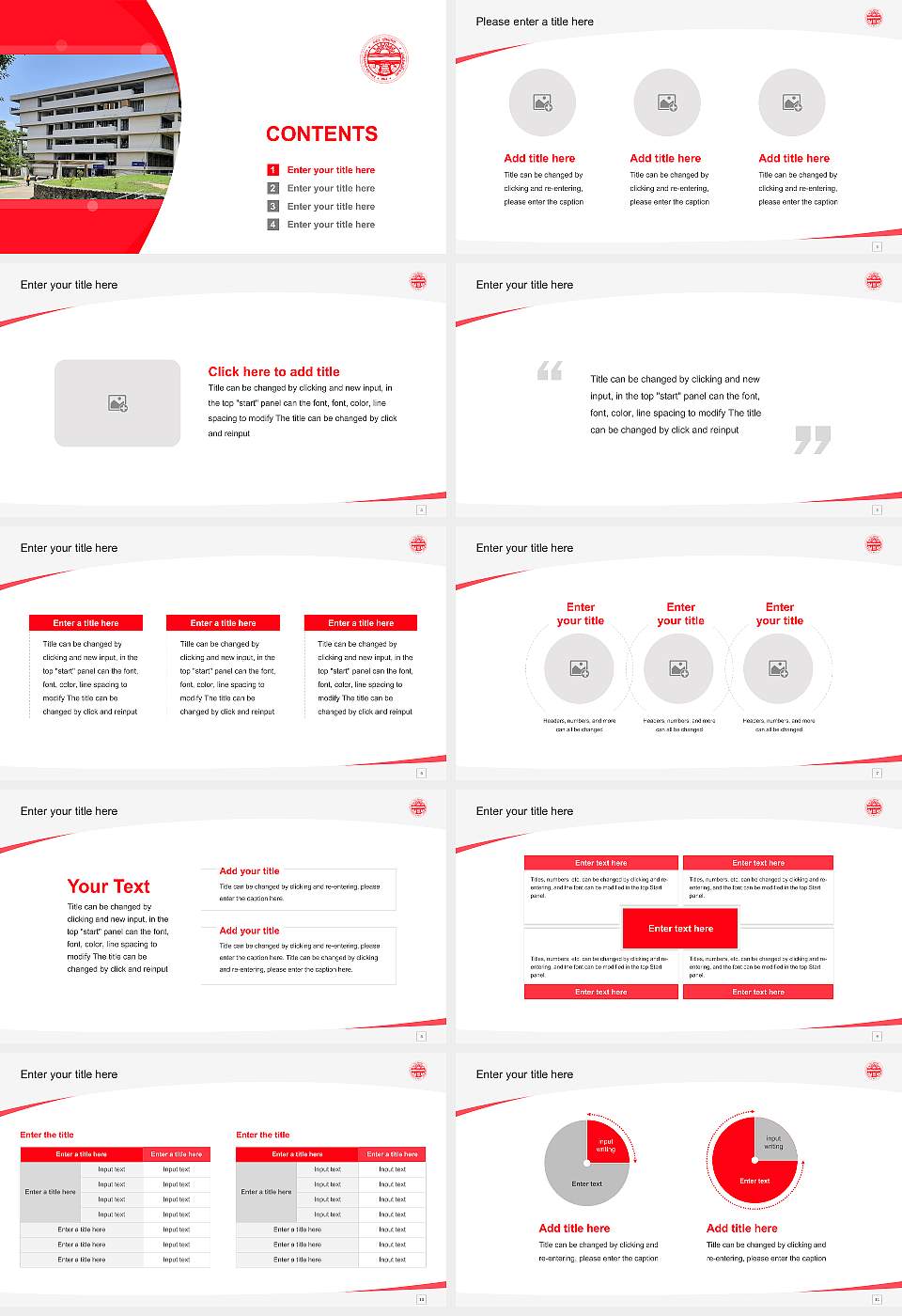 Panjab University Course/Courseware Creation PPT Template16:9 ratio PPT effect preview image2