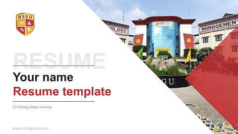 Om Sterling Global University Resume PPT Template