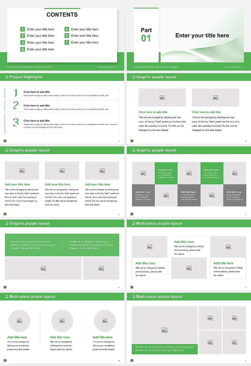Pandit Sundarlal Sharma (Open) University Chhatisgarh General PPT Template16:9 ratio PPT effect preview image2