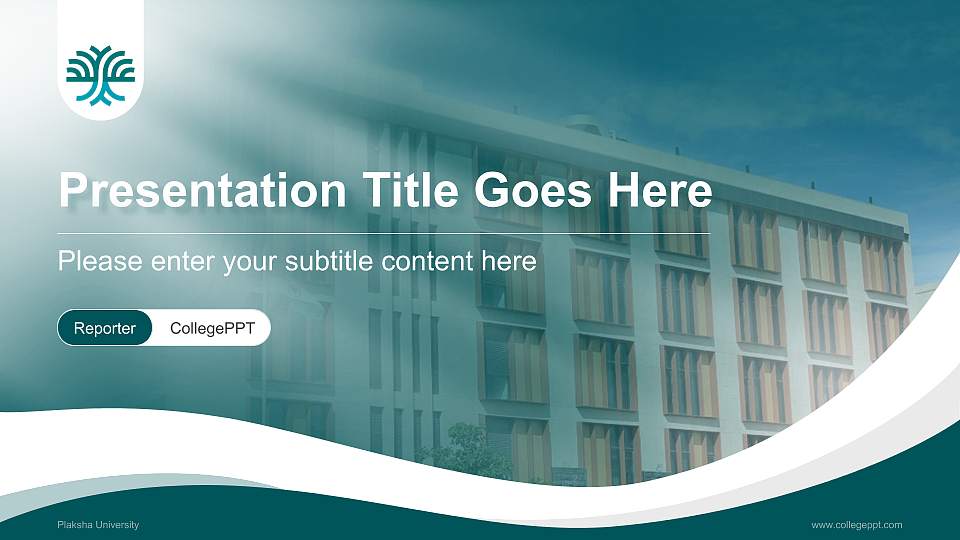 Plaksha University Lecture Sharing and Networking Event PPT Template16:9 ratio PPT effect preview image