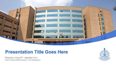 Nizam ‘s Institute of Medical Sciences Course/Courseware Creation PPT Template