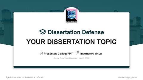 Odisha State Open University Graduation Thesis Defense PPT Template