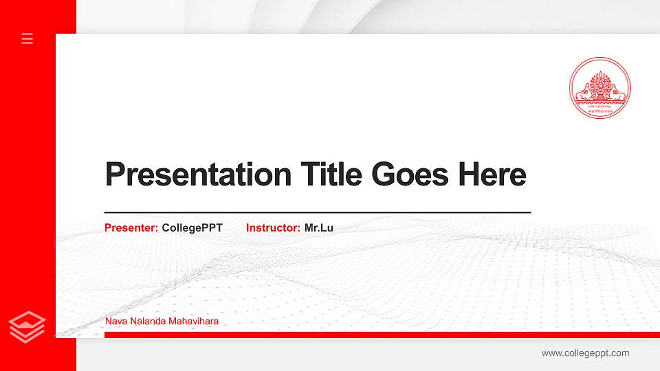 Nava Nalanda Mahavihara Thesis Proposal/Graduation Defense PPT Template16:9 ratio PPT effect preview image