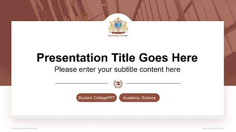 Nrupathunga University National Scholarship Defense PPT Template
