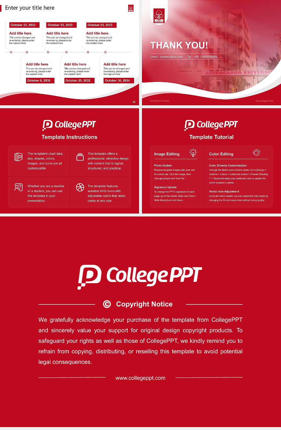 Navrachana University Lecture Sharing and Networking Event PPT Template4:3 ratio PPT effect preview image4