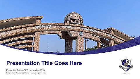 National Law University (Odisha) Course/Courseware Creation PPT Template