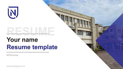 NITTE University Resume PPT Template