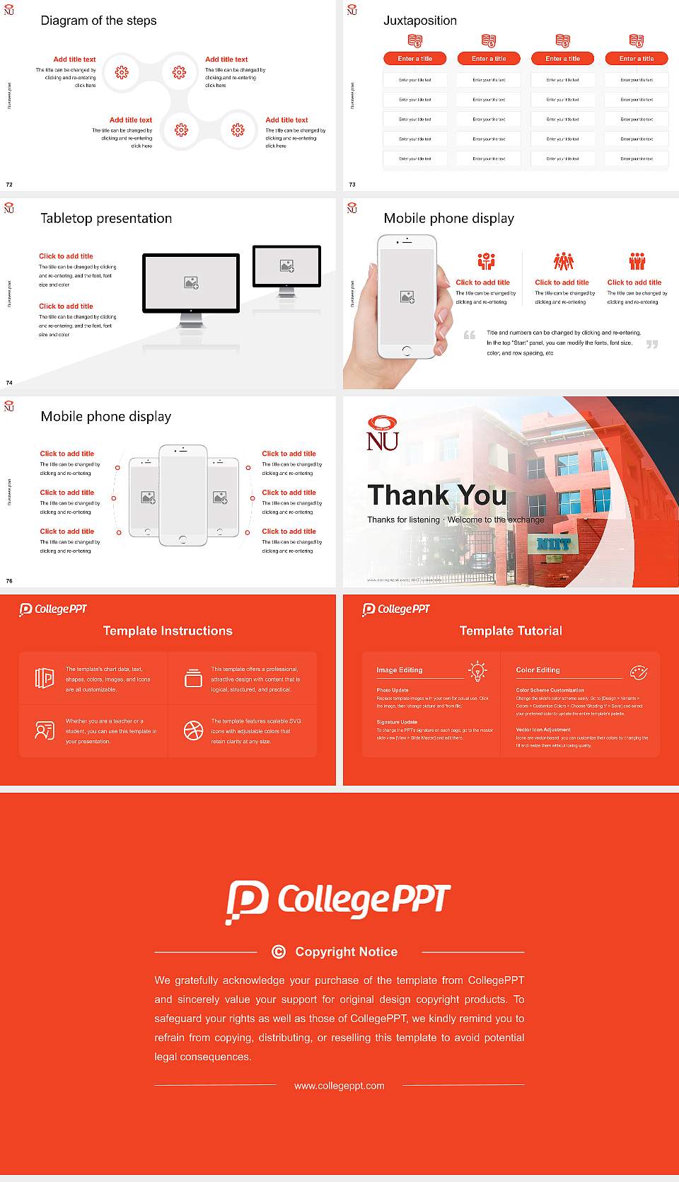 NIIT University Competition/Entrepreneurship Contest PPT Template16:9 ratio PPT effect preview image9
