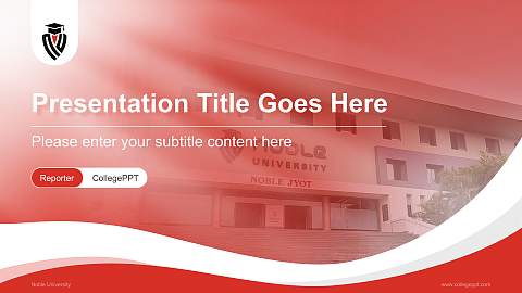 Noble University Lecture Sharing and Networking Event PPT Template