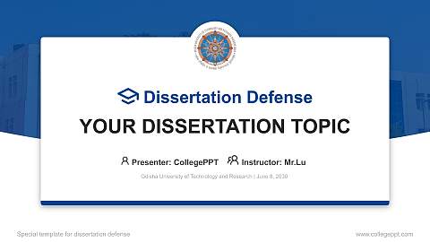 Odisha University of Technology and Research Graduation Thesis Defense PPT Template