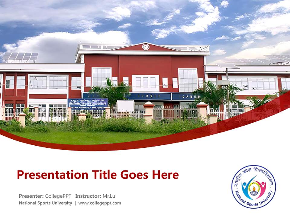 National Sports University Course/Courseware Creation PPT Template4:3 ratio PPT effect preview image5
