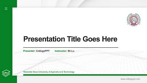 Narendra Deva University of Agriculture & Technology Thesis Proposal/Graduation Defense PPT Template
