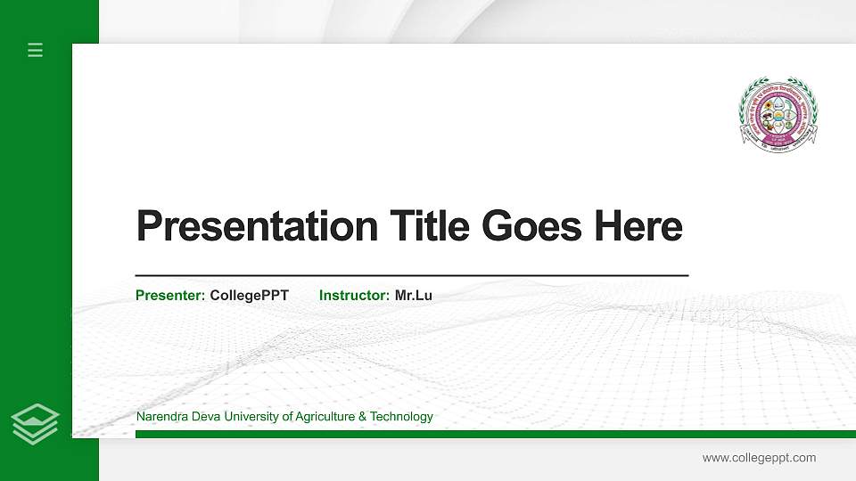 Narendra Deva University of Agriculture & Technology Thesis Proposal/Graduation Defense PPT Template16:9 ratio PPT effect preview image