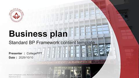 National Institute of Educational Planning and Administration Competition/Entrepreneurship Contest PPT Template