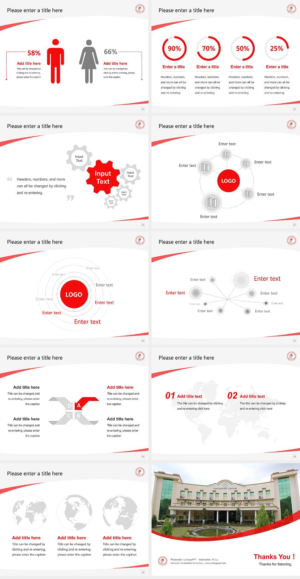 National Law Institute University Course/Courseware Creation PPT Template4:3 ratio PPT effect preview image4
