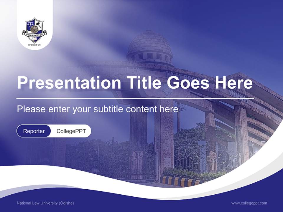 National Law University (Odisha) Lecture Sharing and Networking Event PPT Template4:3 ratio PPT effect preview image4