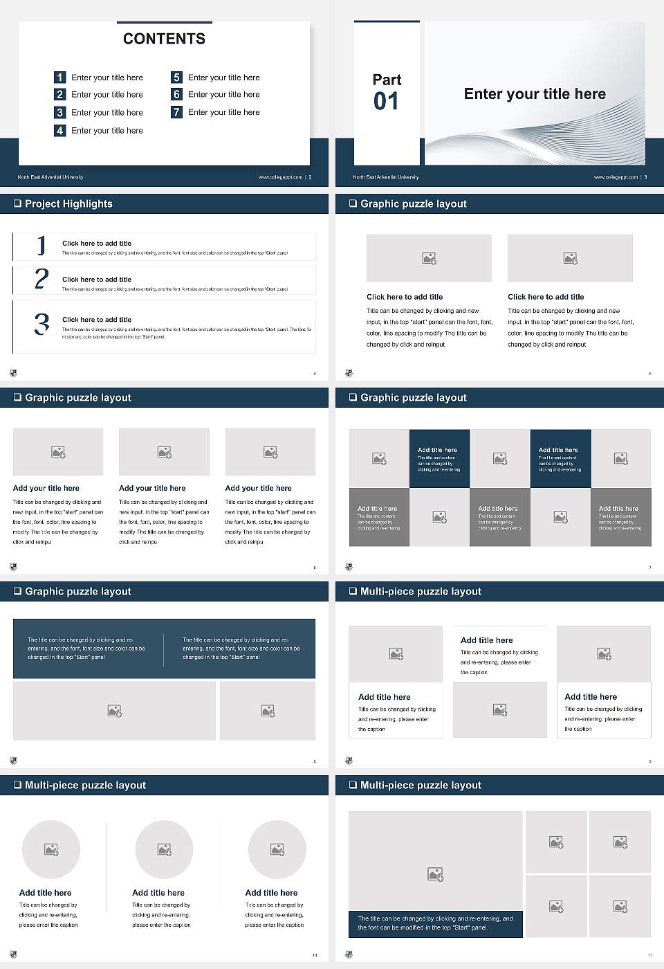 North East Adventist University General PPT Template16:9 ratio PPT effect preview image2