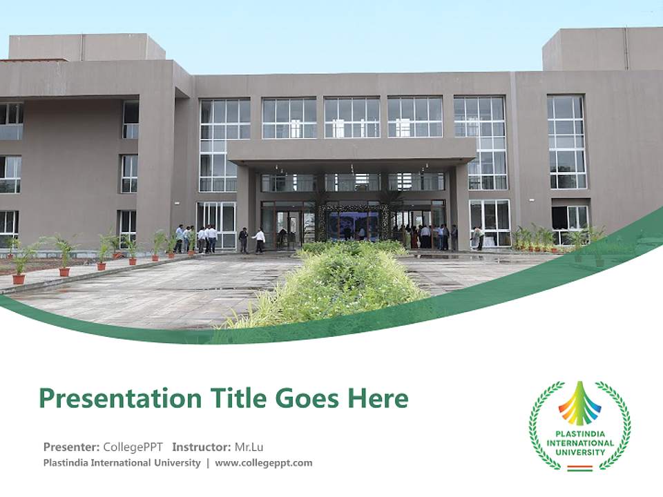 Plastindia International University Course/Courseware Creation PPT Template4:3 ratio PPT effect preview image5