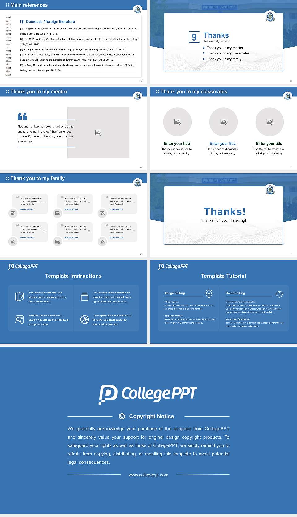 Palamuru University Graduation Thesis Defense PPT Template16:9 ratio PPT effect preview image7