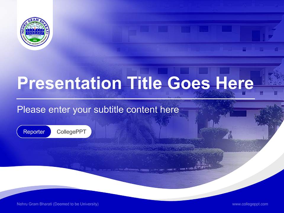 Nehru Gram Bharati (Deemed to be University) Lecture Sharing and Networking Event PPT Template4:3 ratio PPT effect preview image4