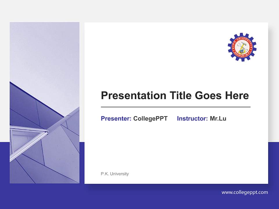 P.K. University General PPT Template4:3 ratio PPT effect preview image6
