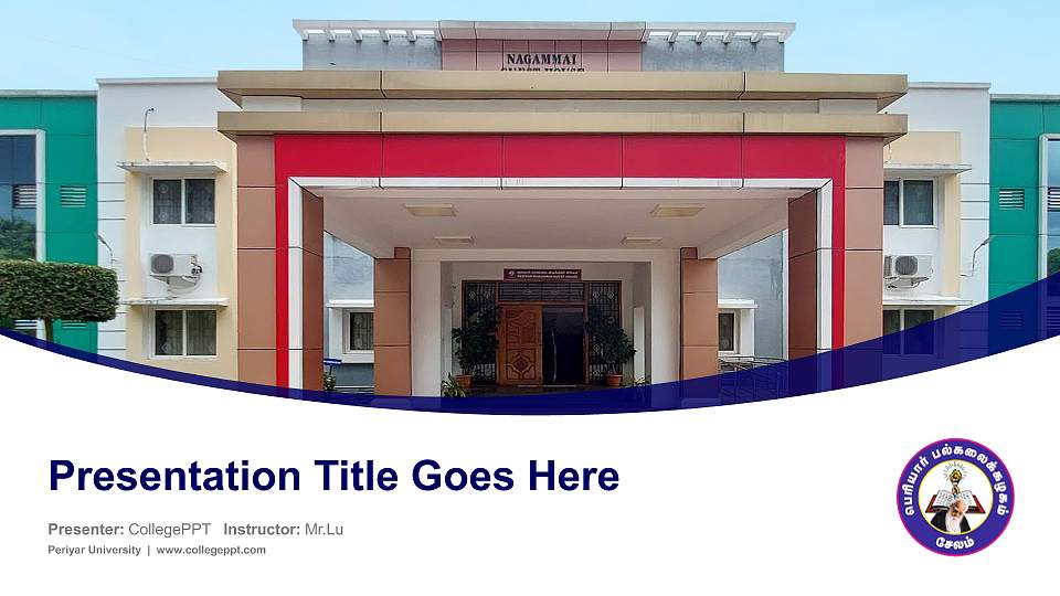 Periyar University Course/Courseware Creation PPT Template16:9 ratio PPT effect preview image